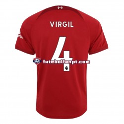 Camisola Principal Liverpool Virgil 4 Época 2022/2023 Manga Curta ,Homem