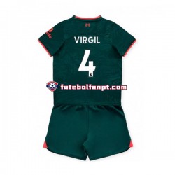 Camisola Alternativa (2ª) Liverpool Virgil van Dijk 4 Época 2022/2023 Manga Curta ,Criança