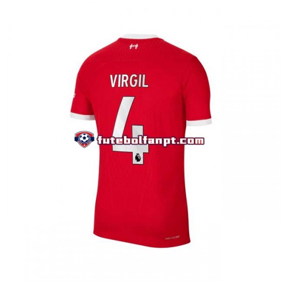 Camisola Principal Liverpool Virgil van Dijk 4 Época 2023/2024 Manga Curta ,Homem