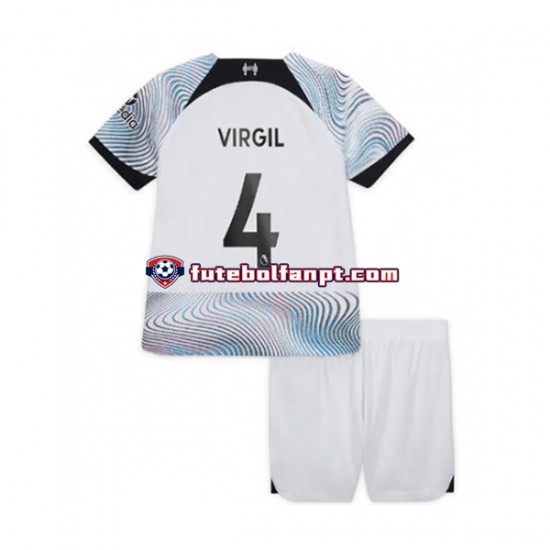 Camisola Alternativo Liverpool Virgil van Dijk Época 2022/2023 Manga Curta ,Criança