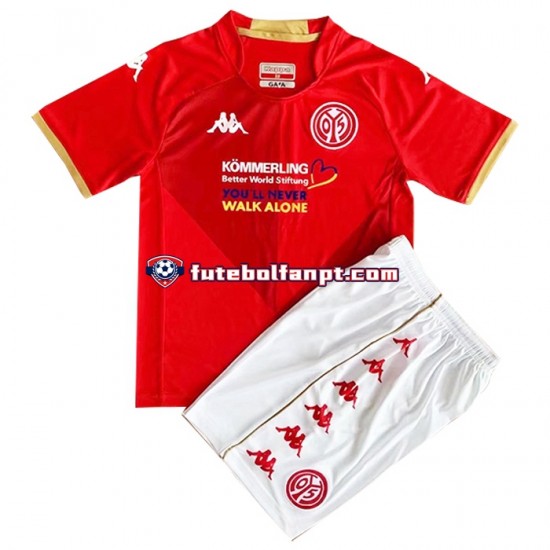 Camisola Principal Mainz 05 Época 2022/2023 Manga Curta ,Criança