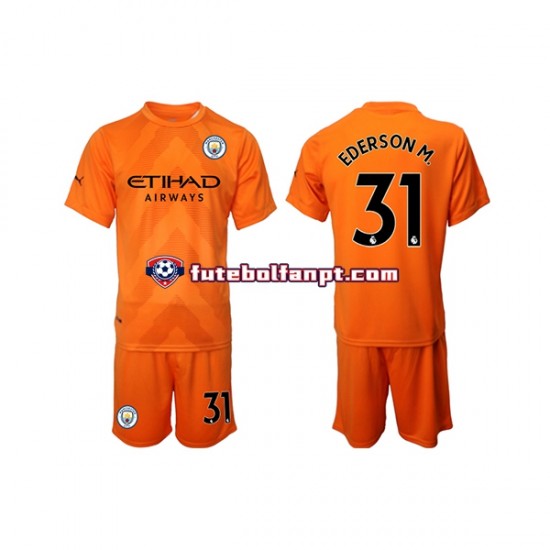 Camisola Alternativa (2ª) Guarda-redes Manchester City Ederson M. 31 Época 2022/2023 Manga Curta ,Criança