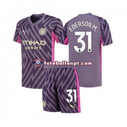 Camisola Alternativo Guarda-redes Manchester City Ederson Moraes 31 Época 2023/2024 Manga Curta ,Criança