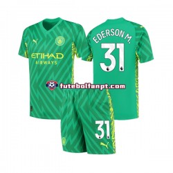 Camisola Principal Guarda-redes Manchester City Ederson Moraes 31 Época 2023/2024 Manga Curta ,Criança