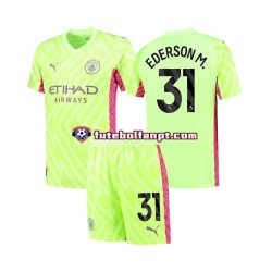 Camisola Alternativa (2ª) Guarda-redes Manchester City Ederson Moraes 31 Época 2023/2024 Manga Curta ,Criança