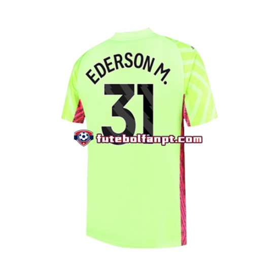 Camisola Alternativa (2ª) Guarda-redes Manchester City Ederson Moraes 31 Época 2023/2024 Manga Curta ,Homem