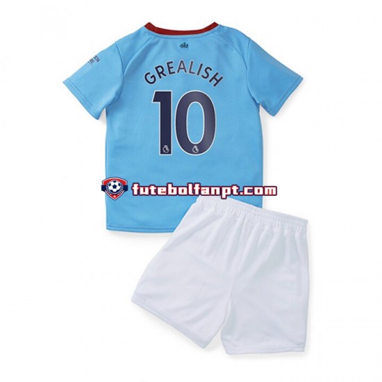 Camisola Principal Manchester City Grealish 10 Época 2022/2023 Manga Curta ,Criança