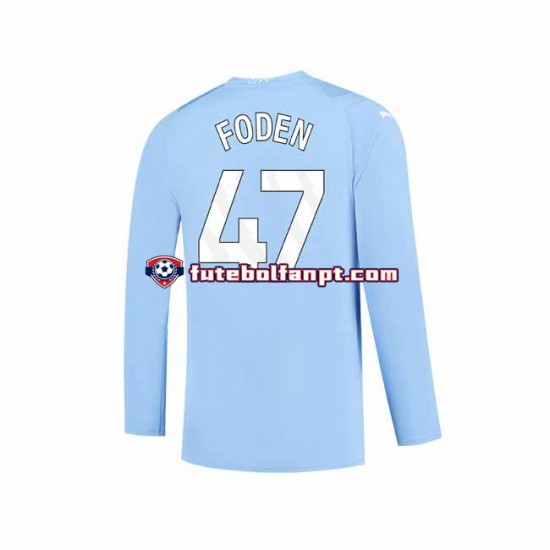 Camisola Principal Manchester City Phil Foden 47 Época 2023/2024 Manga Comprida ,Homem