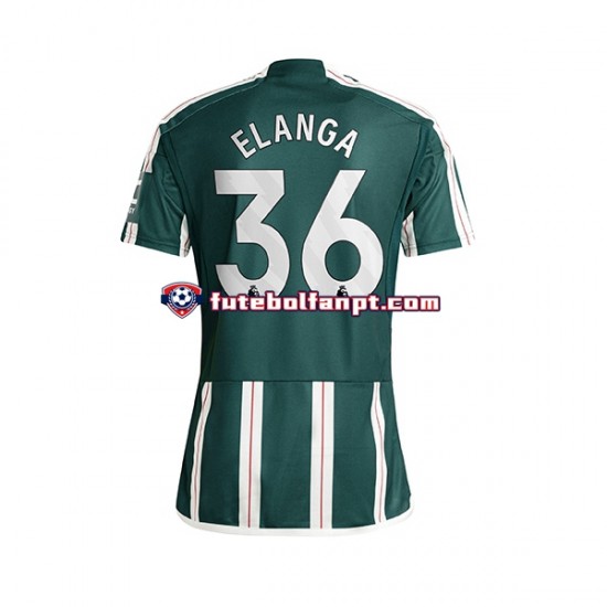 Camisola Alternativo Manchester United Anthony Elanga 36 Época 2023/2024 Manga Curta ,Homem