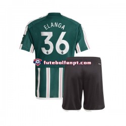 Camisola Alternativo Manchester United Anthony Elanga 36 Época 2023/2024 Manga Curta ,Criança