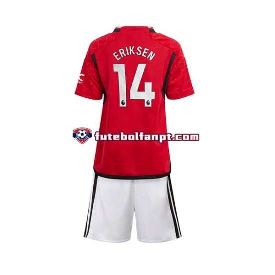 Camisola Principal Manchester United Eriksen 14 Época 2023/2024 Manga Curta ,Criança