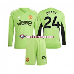 Camisola Principal Guarda-redes Manchester United Andre Onana 24 Época 2023/2024 Manga Comprida ,Criança