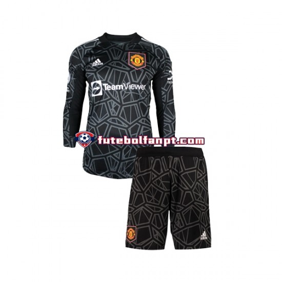 Camisola Alternativo Guarda-redes Manchester United Época 2022/2023 Manga Comprida ,Criança