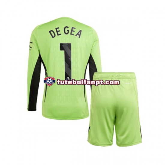 Camisola Principal Guarda-redes Manchester United DE GEA 1 Época 2023/2024 Manga Comprida ,Criança