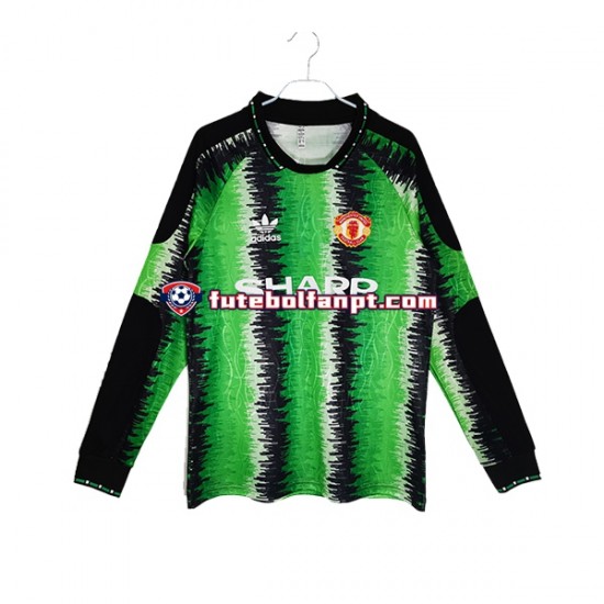 Camisola Principal Guarda-redes Manchester United Retro 1990-1991 Manga Comprida ,Homem