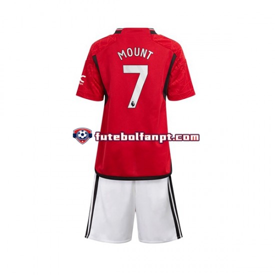 Camisola Principal Manchester United Mount 7 Época 2023/2024 Manga Curta ,Criança