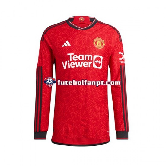 Camisola Principal Manchester United Mount 7 Época 2023/2024 Manga Comprida ,Homem