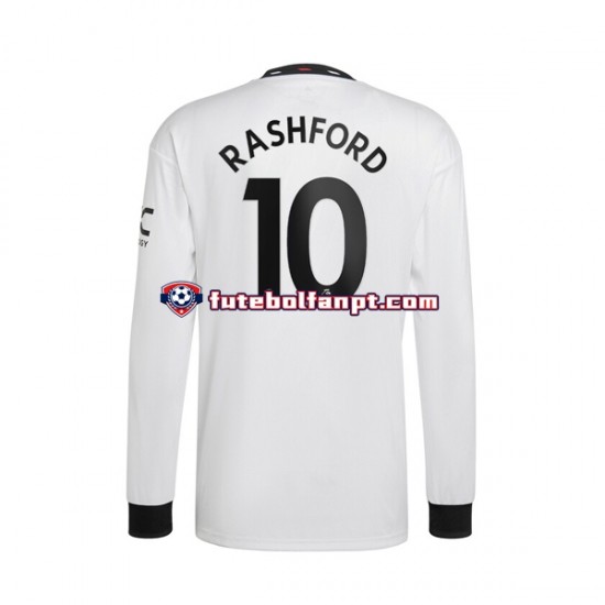 Camisola Alternativo Manchester United Rashford 10 Época 2022/2023 Manga Comprida ,Homem