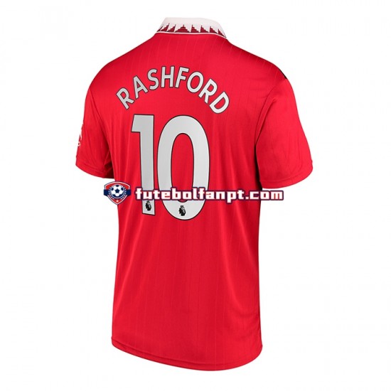 Camisola Principal Manchester United Rashford 10 Época 2022/2023 Manga Curta ,Homem