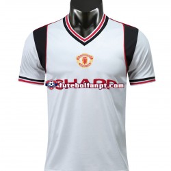 Camisola Alternativo Manchester United Retro 1985 Manga Curta ,Homem