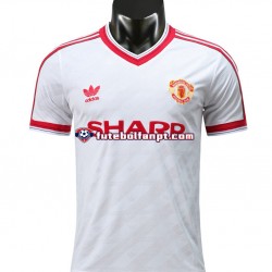 Camisola Alternativo Manchester United Retro 1986 Manga Curta ,Homem