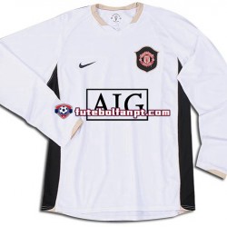 Camisola Alternativo Manchester United Retro 2006-2007 Manga Comprida ,Homem