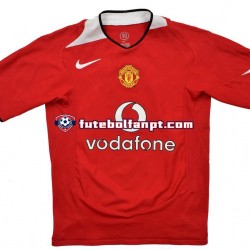 Camisola Principal Manchester United Retro 2004-2006 Manga Curta ,Homem