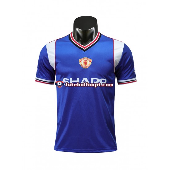 Camisola Alternativa (2ª) Manchester United Retro 1985 Manga Curta ,Homem