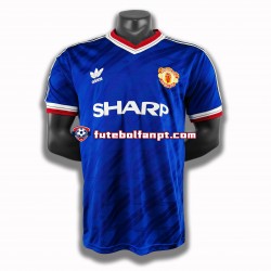 Camisola Alternativa (2ª) Manchester United Retro 1986 Manga Curta ,Homem