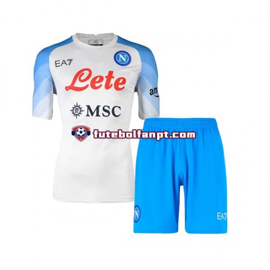 Camisola Alternativo Napoli Época 2022/2023 Manga Curta ,Criança