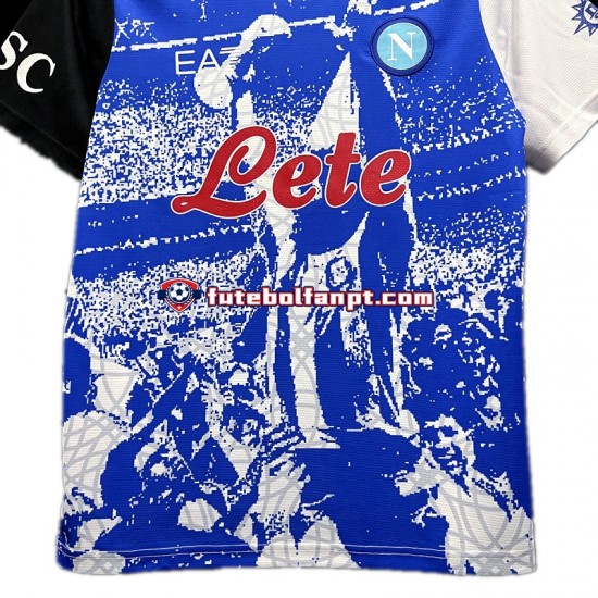 Camisola Principal Napoli Maradona Champions Special Edition 2023 Manga Curta ,Homem