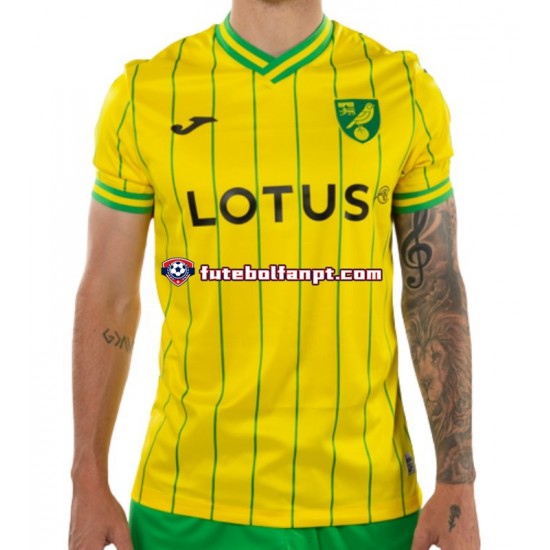 Camisola Principal Norwich City Época 2022/2023 Manga Curta ,Homem