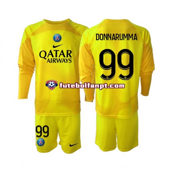 Camisola Alternativa (2ª) Guarda-redes Paris Saint-Germain Gianluigi Donnarumma 99 Época 2022/2023 Manga Comprida ,Criança