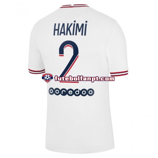 Camisola Alternativa (3ª) Paris Saint-Germain Hakimi 2 Época 2021/2022 Manga Curta ,Homem