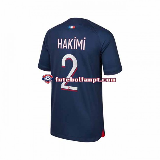 Camisola Principal Paris Saint-Germain Hakimi 2 Época 2023/2024 Manga Curta ,Homem