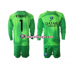 Camisola Principal Guarda-redes Paris Saint-Germain Keylor Navas 1 Época 2022/2023 Manga Comprida ,Criança