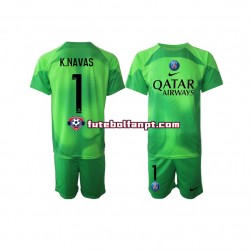 Camisola Principal Guarda-redes Paris Saint-Germain Keylor Navas 1 Época 2022/2023 Manga Curta ,Criança