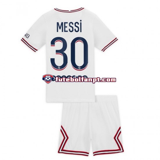 Camisola Alternativa (3ª) Paris Saint-Germain Lionel Messi 30 Época 2021/2022 Manga Curta ,Criança