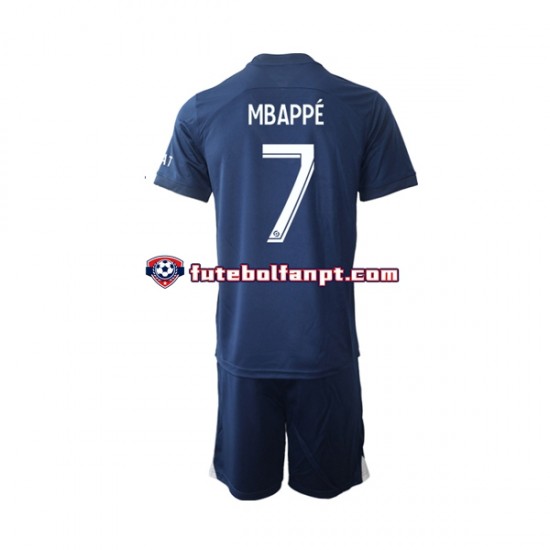 Camisola Principal Paris Saint-Germain Mbappe 7 Época 2022/2023 Manga Curta ,Criança