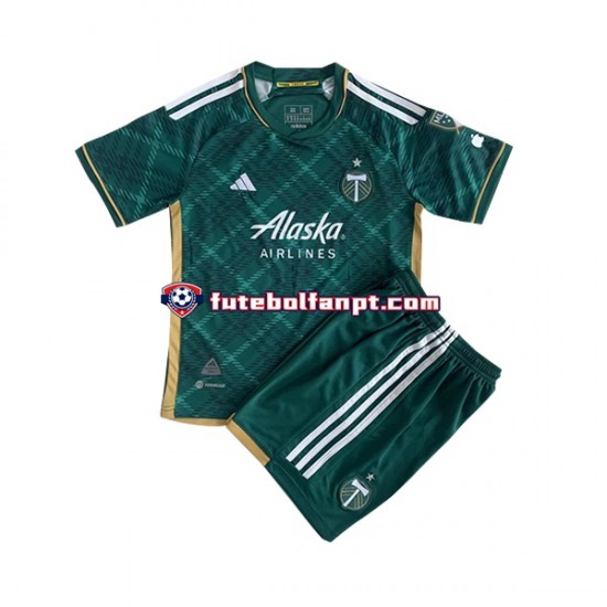 Camisola Principal Portland Timbers 2023 Manga Curta ,Criança