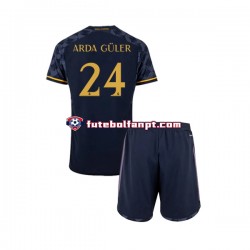 Camisola Alternativo Real Madrid Arda Guler 24 Época 2023/2024 Manga Curta ,Criança