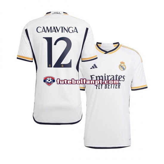 Camisola Principal Real Madrid Camavinga 12 Época 2023/2024 Manga Curta ,Homem