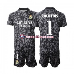 Camisola Alternativo Guarda-redes Real Madrid Courtois 1 Época 2022/2023 Manga Curta ,Criança