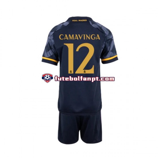 Camisola Alternativo Real Madrid EDUARDO CAMAVINGA 12 Época 2023/2024 Manga Curta ,Criança