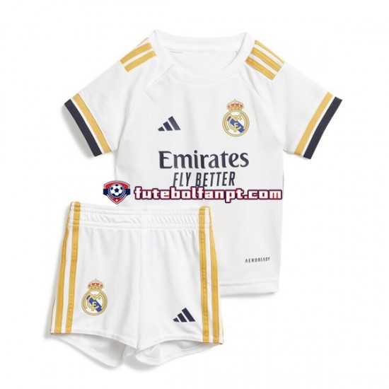 Camisola Principal Real Madrid Época 2023/2024 Manga Curta ,Criança