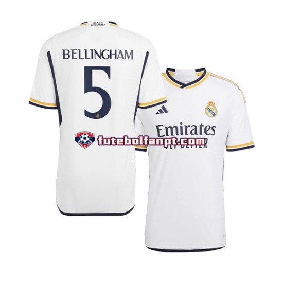 Camisola Principal Real Madrid Jude Bellingham 5 Época 2023/2024 Manga Curta ,Homem