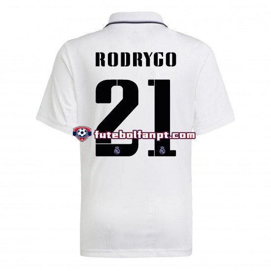 Camisola Principal Real Madrid Rodrygo 21 Época 2022/2023 Manga Curta ,Homem