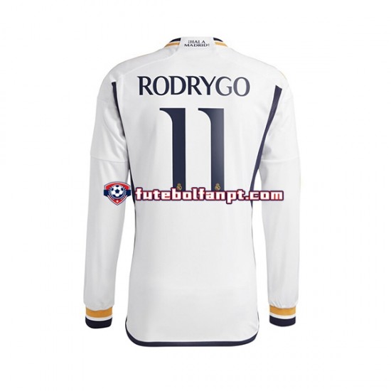 Camisola Principal Real Madrid Rodrygo Goes 11 Época 2023/2024 Manga Comprida ,Homem