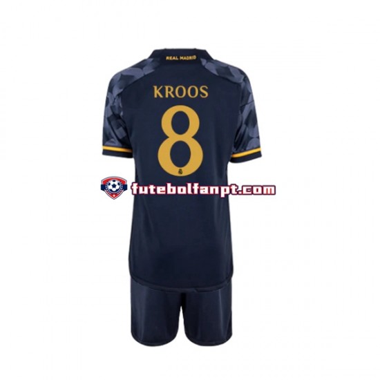 Camisola Alternativo Real Madrid Toni Kroos 8 Época 2023/2024 Manga Curta ,Criança