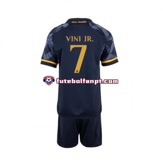 Camisola Alternativo Real Madrid Vinicius Junior 7 Época 2023/2024 Manga Curta ,Criança